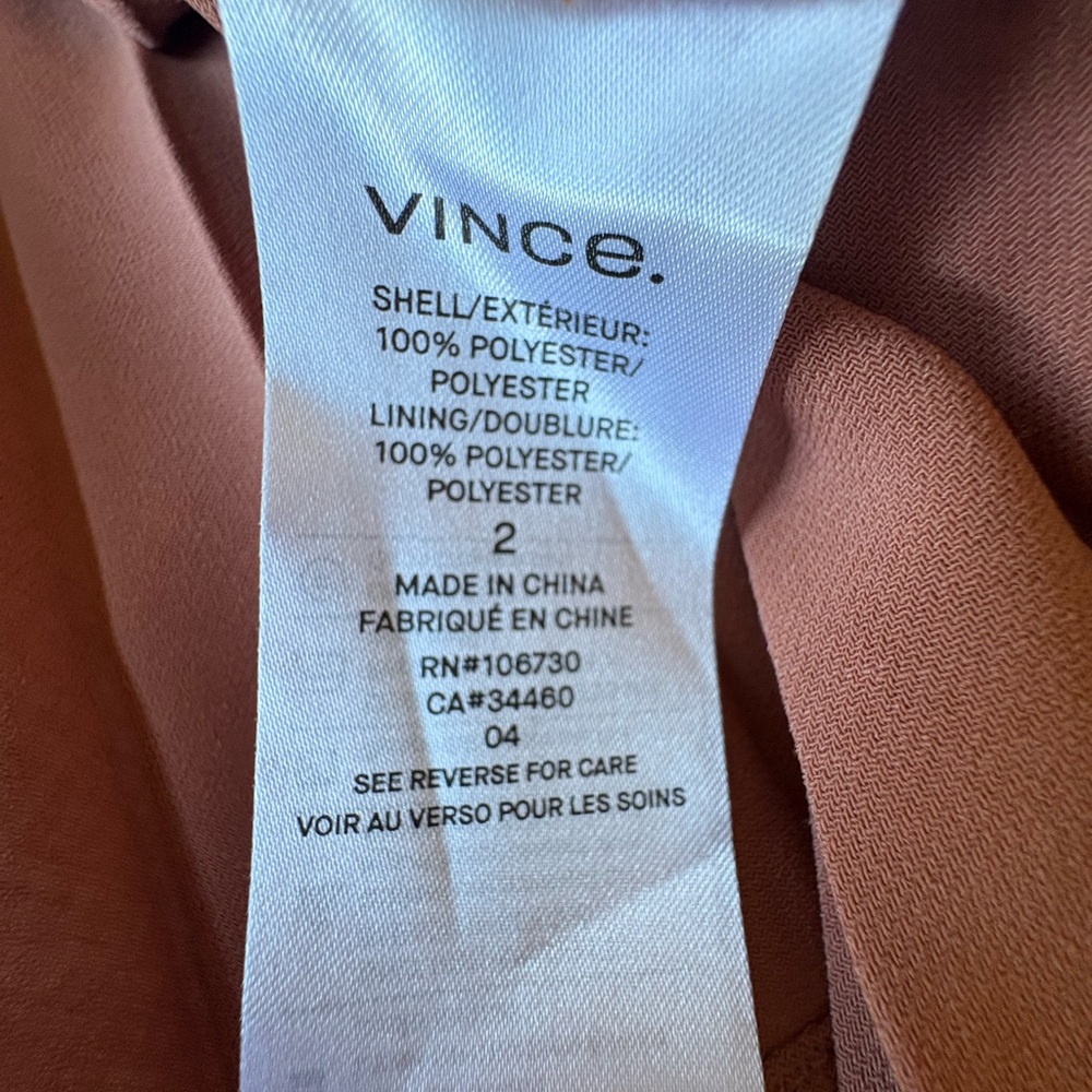 Vince Vintage Rose Drape Asymetric Pleated Skirt New Size 2 - Picture 9 of 9